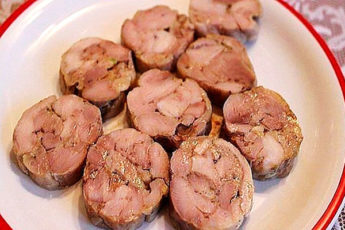 Домашняя куриная колбаса быстрого приготовления