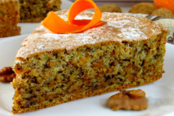 Популярный тыквенный пирог с орехами для семейного чаепития