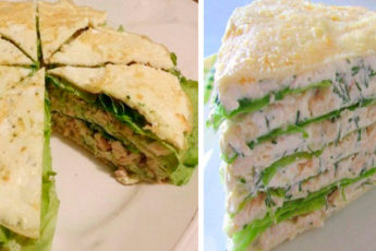 Нежнейший белковый торт с куриной грудкой